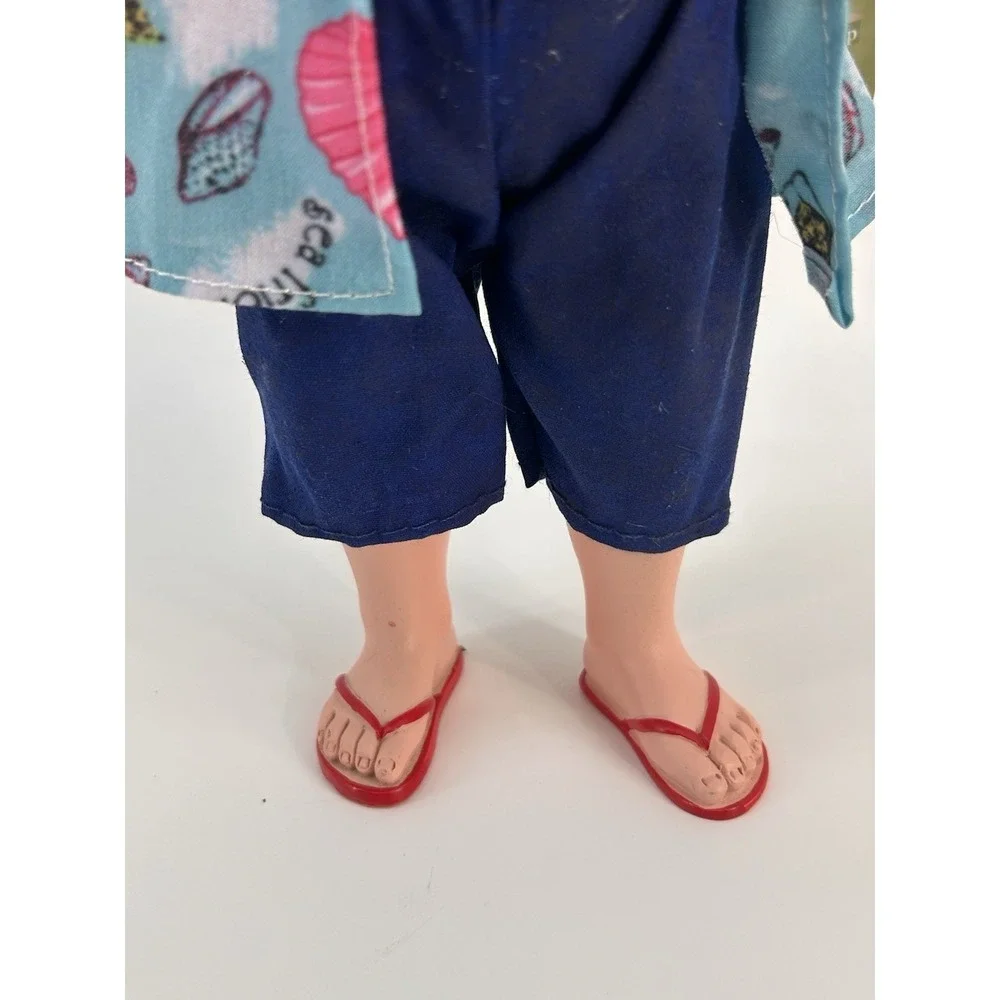 Santa's Workshop Beach Party Coastal Santa Hawaiian Shirt Flip Flops‎ 10